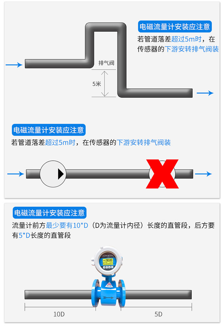 插入式電磁流量計安裝注意事項